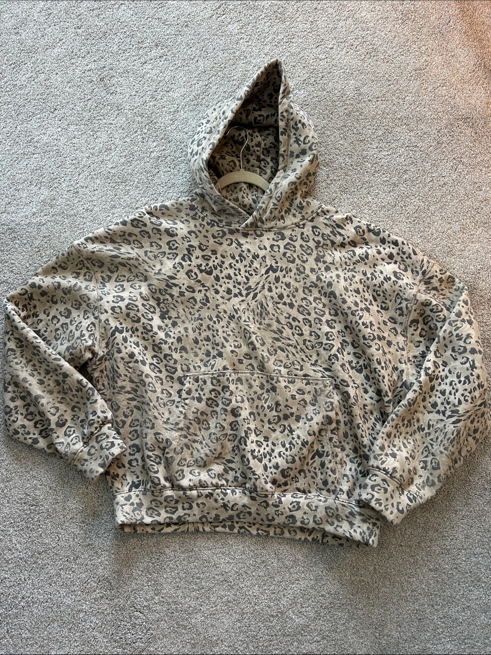 Hollister baggy cinch fit hoodie leopard cheetah print